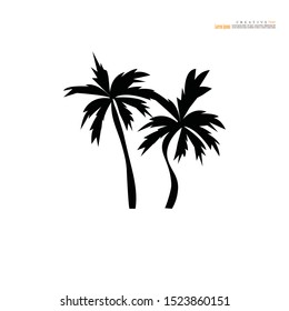 coconut  tree icon on white background.vector illustration.eps10.