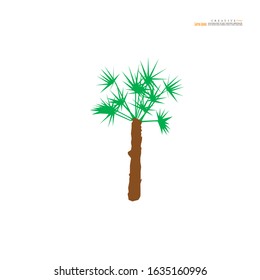 coconut  tree icon on white background.vector illustration.eps10.