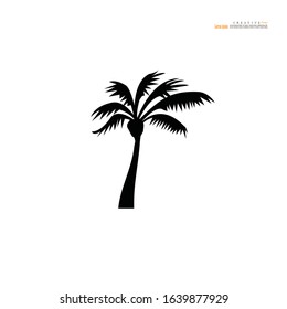 coconut  tree icon on white background.vector illustration.eps10.