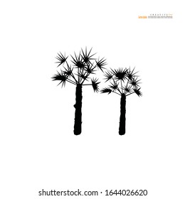 coconut  tree icon on white background.vector illustration.eps10.