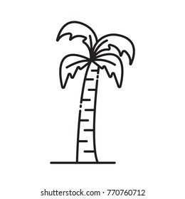 coconut tree icon outline