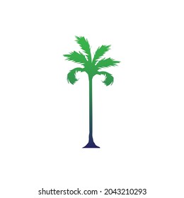 coconut tree icon. palm vector illustration.eps10. isolated on white.