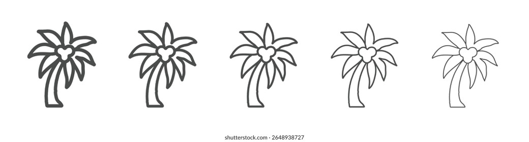 coconut tree icon simple isolated vector sign