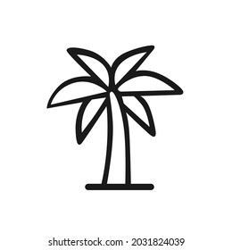 coconut tree icon or symbol design. Beach
