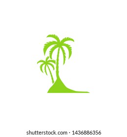 coconut tree icon symbol vector logo design illustration