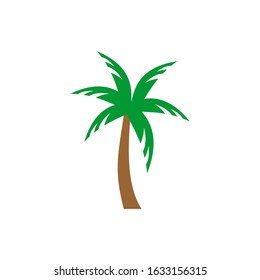 coconut tree icon template color editable. palm trees symbol vector sign isolated on white background illustration for graphic and web design eps 10