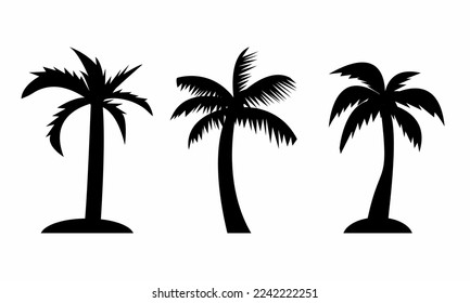 Coconut tree icon template illustration. Stock vector.