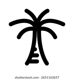 Coconut Tree icon thick bold line