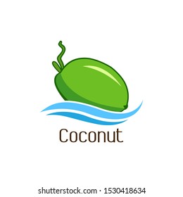 Coconut tree icon vector concept design illustration