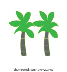 coconut tree icon vector illustration design