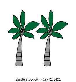 coconut tree icon vector illustration design