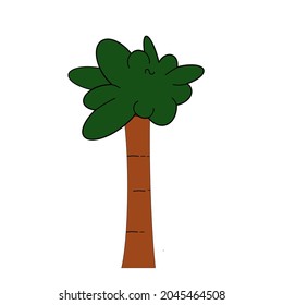 coconut tree icon. vector illustration. Vector illustration of cartoon coconut tree.