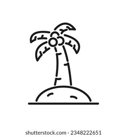 coconut tree icon vector in line style