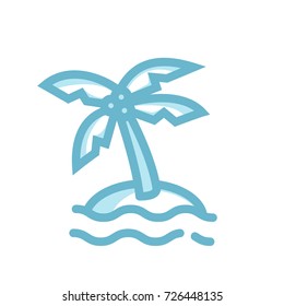 Coconut tree icon vector modern style design