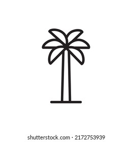 coconut tree icons, simple and modern for apps, tools, web, icons for holidays, picnics, etc