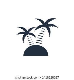 Coconut tree icon,Vector and Illustration. 
