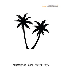 coconut tree icon.vector illustration.eps10.