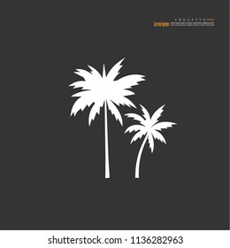 coconut tree icon.vector illustration.eps10.
