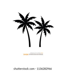 coconut tree icon.vector illustration.eps10.