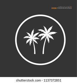 coconut tree icon.vector illustration.eps10.