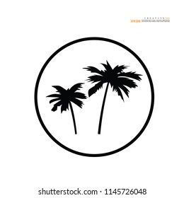 coconut tree icon.vector illustration.eps10.