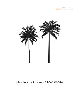 coconut tree icon.vector illustration.eps10.