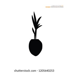 coconut  tree icon.vector illustration.eps10.