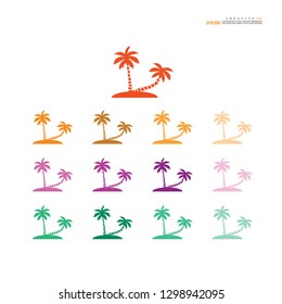 coconut  tree icon.vector illustration.eps10.