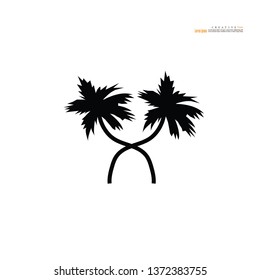 coconut  tree icon.vector illustration.eps10.