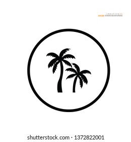 coconut  tree icon.vector illustration.eps10.