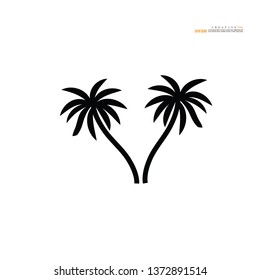 coconut  tree icon.vector illustration.eps10.