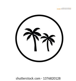 coconut  tree icon.vector illustration.eps10.