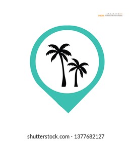 coconut  tree icon.vector illustration.eps10.