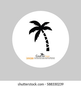 icono de árbol de coco.ilustración vectorial.eps10.