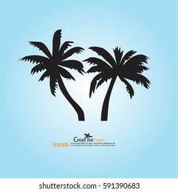 coconut tree icon.vector illustration.eps10.