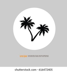coconut tree icon.vector illustration.eps10.