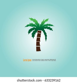 coconut tree icon.vector illustration.eps10.