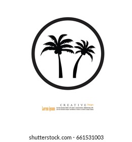 coconut tree icon.vector illustration.eps10.