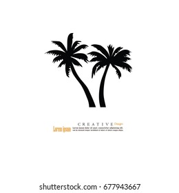 coconut tree icon.vector illustration.eps10.