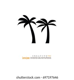 coconut tree icon.vector illustration.eps10.
