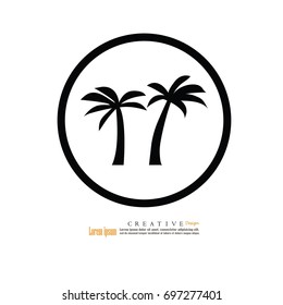 coconut tree icon.vector illustration.eps10.