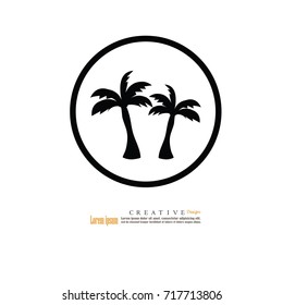 coconut tree icon.vector illustration.eps10.
