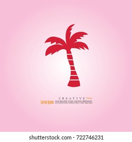coconut tree icon.vector illustration.eps10.