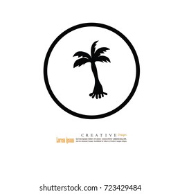 coconut tree icon.vector illustration.eps10.