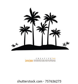coconut tree icon.vector illustration.eps10.