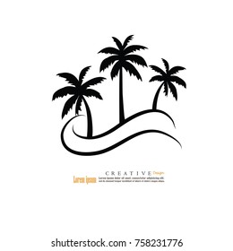 coconut tree icon.vector illustration.eps10.