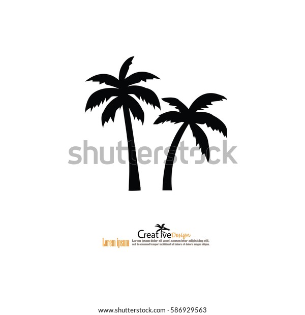 ココナツの木のアイコン ベクターイラスト Eps10 のベクター画像素材 ロイヤリティフリー