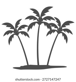 Coconut tree illustration. Flat style coconut tree design. Summer theme palm tree.beach.