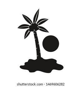 coconut tree ilustration with some coconut