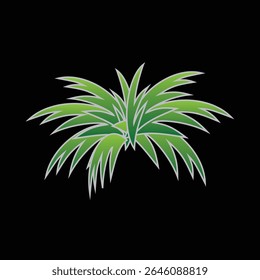 coconut tree leaves vector, palm tree logo